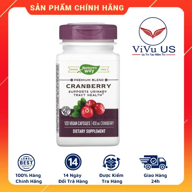 Nature’s Way Cranberry 400 Mg 120 Vegan Capsules