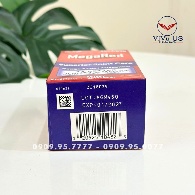 Viên uống bổ khớp Schiff MegaRed Joint Care của Mỹ 60 viên 16 Mã Vạch Và Hạn Sử Dụng Megared Joint Care 60 Viên