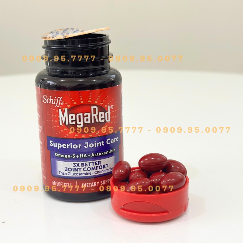 Viên uống bổ khớp Schiff MegaRed Joint Care của Mỹ 60 viên 18 Megared Joint Care