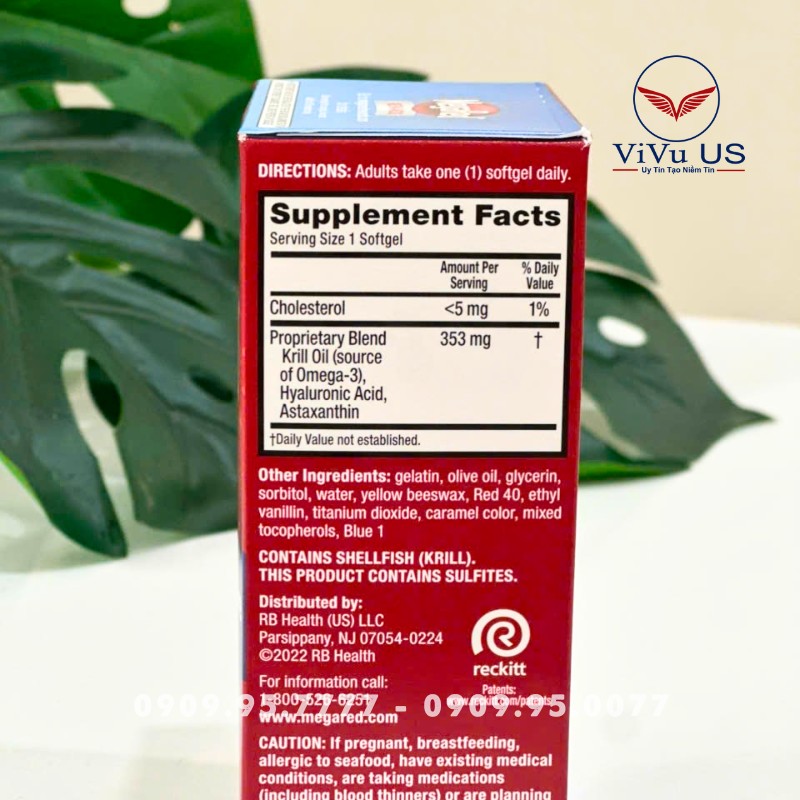 Viên uống bổ khớp Schiff MegaRed Joint Care của Mỹ 60 viên 12 Thành Phần Megared Joint Care