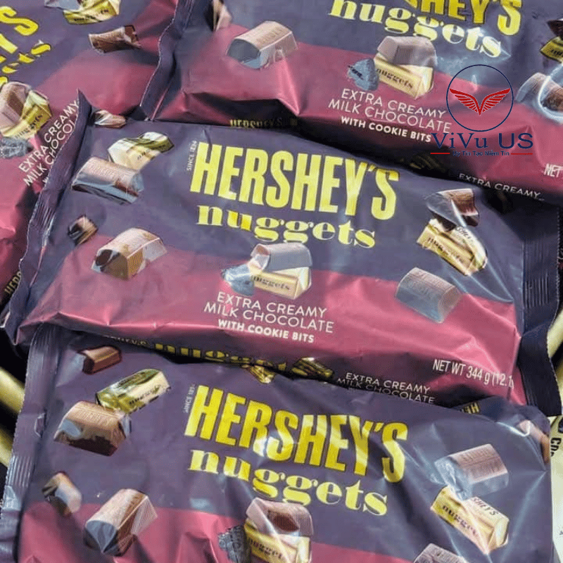 Kẹo Socola Trắng Vụn Cookies Hershey’s Nuggets