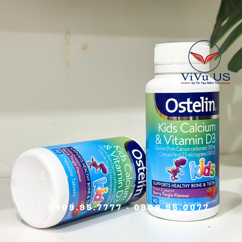 Viên Nhai Canxi + D3 Ostelin Úc 90 Viên Cho Bé Từ 2 Tuổi: Phát Triển Khỏe Mạnh, Vững Chãi Tương Lai 6 Ostelin Úc 90 Viên