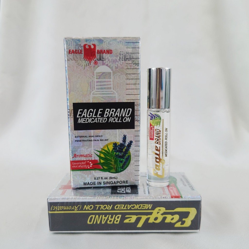 Dầu Gió Trắng Eagle Brand Medicated Roll On Dạng Lăn Hương Lavender Mỹ 8ml Mỹ