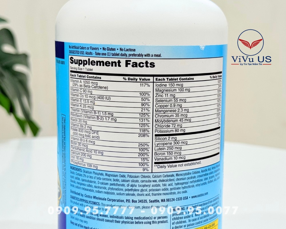 Viên Uống Vitamin Tổng Hợp Daily Multi Kirkland: Chìa Khóa Vàng Cho Sức Khỏe Toàn Diện Trong Kỷ Nguyên Số 7 Thành Phần Viên Uống Vitamin Tổng Hợp Daily Multi Kirkland Của Mỹ