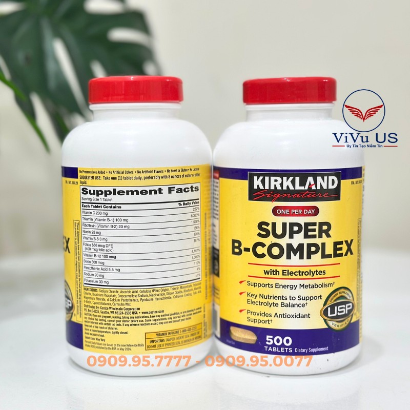 Vitamin B Tổng Hợp Kirkland Super B-Complex: "Nhà Máy Năng Lượng" Toàn Diện Cho Sức Khỏe Từ Mỹ 4 Kirkland Super B Complex