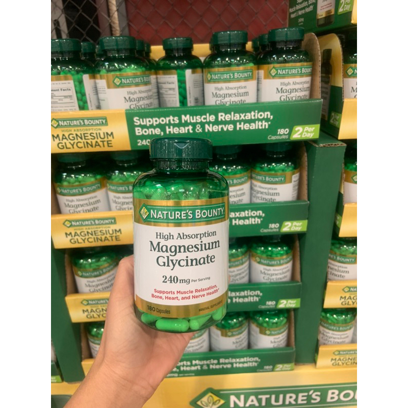 Magnesium Glycinate Nature’s Bounty 240mg 1