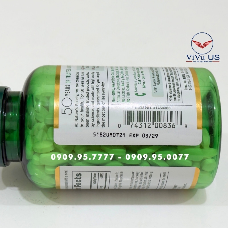 Kẽm Nature's Bounty ZinC 50mg 400 Viên Của Mỹ: Chìa Khóa Vàng Cho Hệ Miễn Dịch và Sức Khỏe Toàn Diện 15 Hạn Sử Dụng Viên Uống Kẽm Nature's Bounty Zinc 50mg