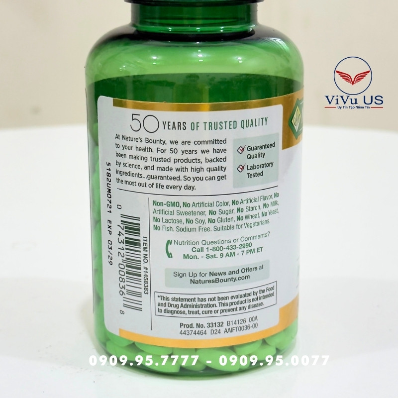 Kẽm Nature's Bounty ZinC 50mg 400 Viên Của Mỹ: Chìa Khóa Vàng Cho Hệ Miễn Dịch và Sức Khỏe Toàn Diện 13 Viên Uống Kẽm Nature's Bounty Zinc