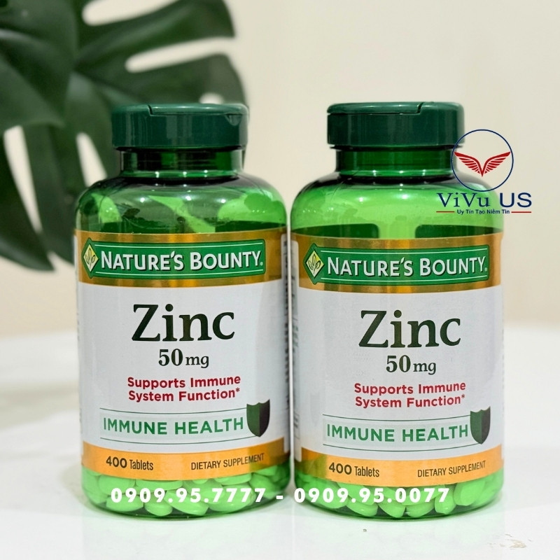Viên Uống Kẽm Nature's Bounty Zinc 50mg