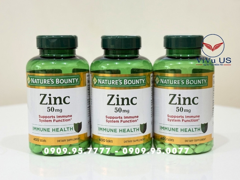Kẽm Nature's Bounty ZinC 50mg 400 Viên Của Mỹ: Chìa Khóa Vàng Cho Hệ Miễn Dịch và Sức Khỏe Toàn Diện 10 Viên Uống Bổ Sung Kẽm Zinc 50mg 400 Viên Nature’s Bounty Mỹ