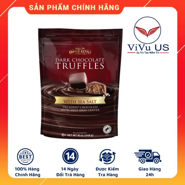 Copper Kettle Candy Company Dark Chocolates Sea Salt Truffles